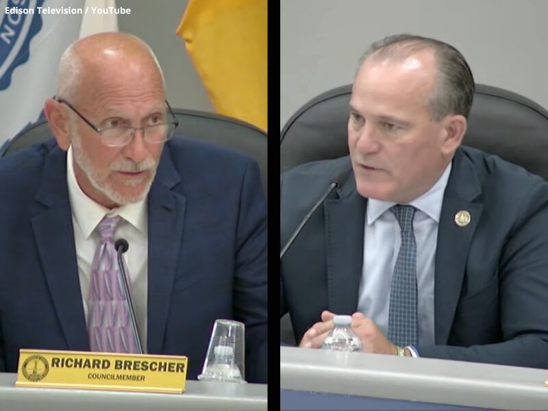 Side by side pictures of Council President Joseph Coyle and Councilmember Richard Brescher.